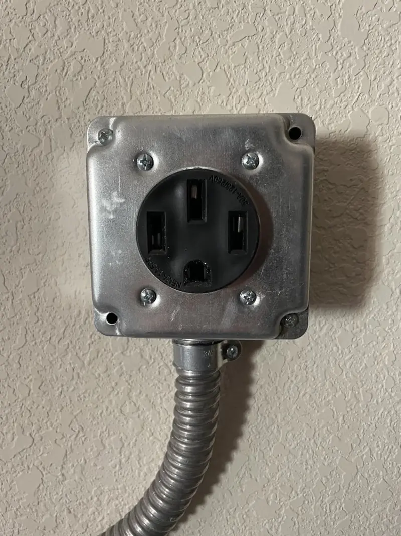 NEMA 14-50 outlet installed for Electrical Panel Upgrade in Woodcrest